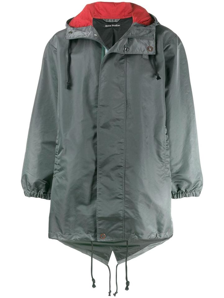 Acne Studios Hooded Parka Coat - Green