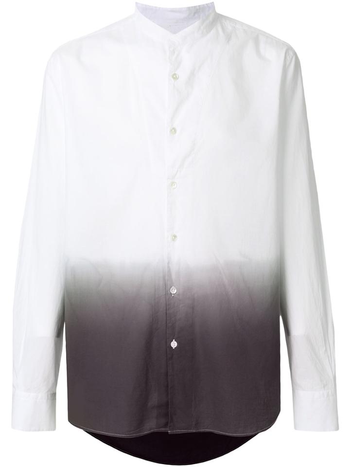 Ann Demeulemeester Grise Band Collar Gradient Shirt - White