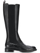 Santoni Chelsea Knee Length Boots - Black