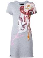 Philipp Plein Skull Queen Dress, Women's, Size: Large, Grey, Cotton