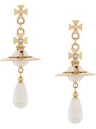 Vivienne Westwood Orb Pearl Drop Earrings - Gold