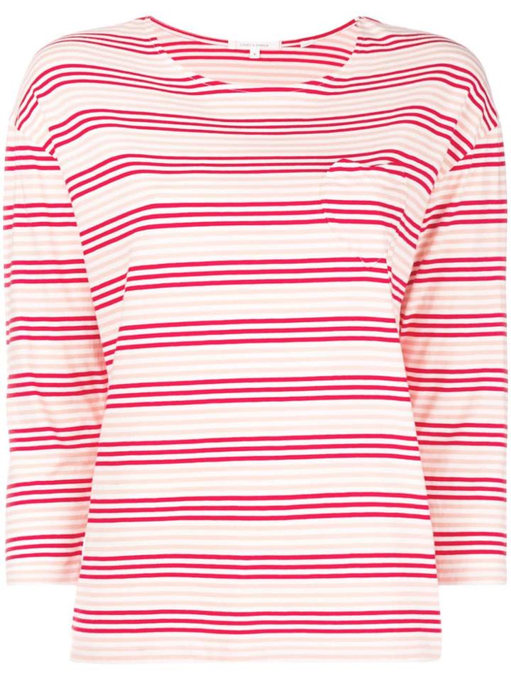 Chinti & Parker Striped Fitted Sweater - Pink