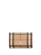 Burberry Small Vintage Check E-canvas Folding Wallet - Red