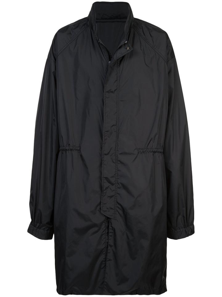 Juun.j Long-line Wind Breaker Jacket - Black