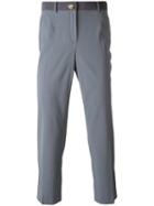 Salvatore Ferragamo Classic Tailored Trousers, Women's, Size: 44, Grey, Viscose/virgin Wool/spandex/elastane