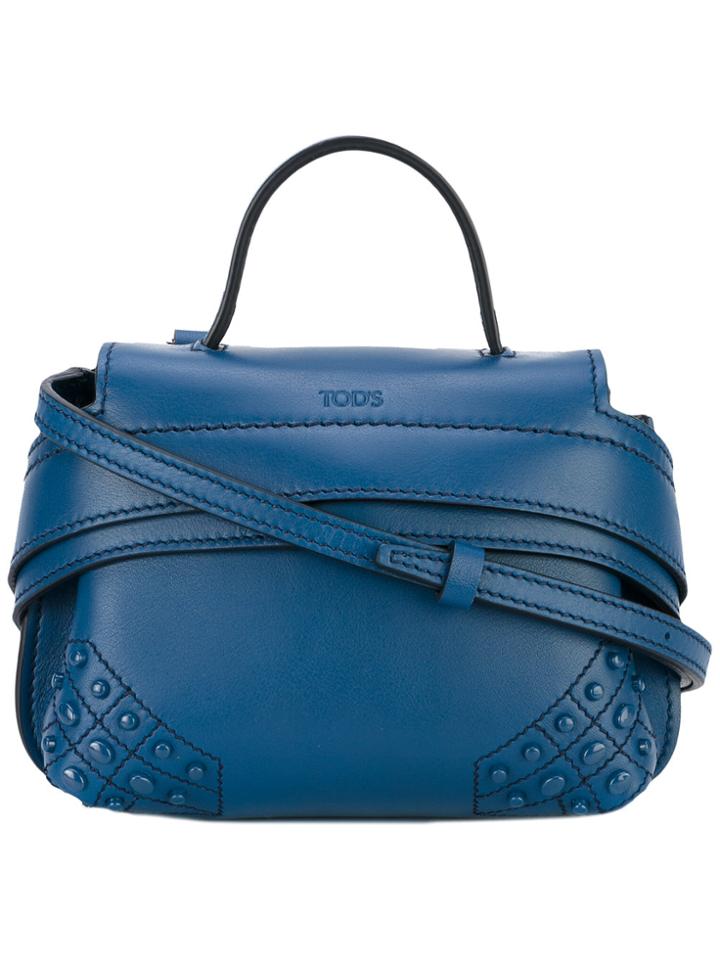 Tod's Studded Shoulder Bag - Blue