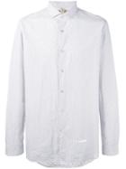Dnl Striped Cut-away Shirt, Men's, Size: 41, White, Cotton/polyamide