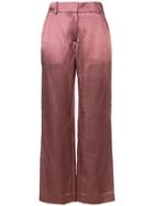 Sies Marjan Glossy Straight-leg Trousers - Pink & Purple