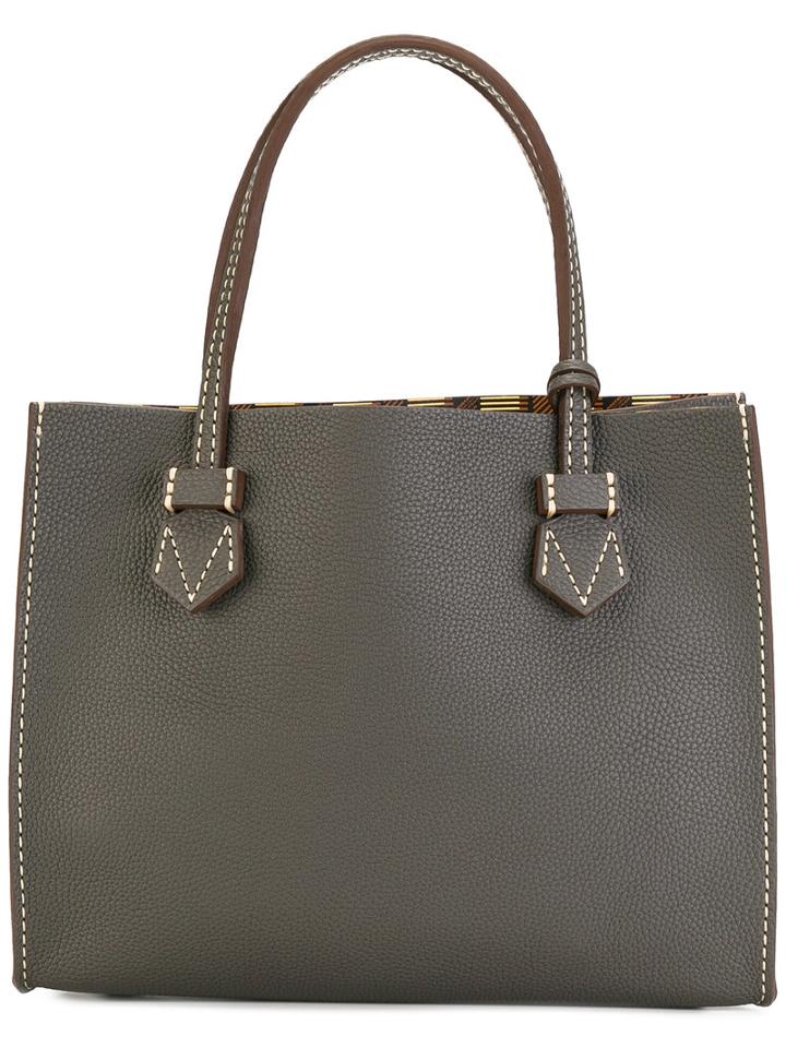 Moreau Small Tote Bag, Women's, Grey, Calf Leather/goat Skin