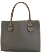 Moreau Small Tote Bag, Women's, Grey, Calf Leather/goat Skin