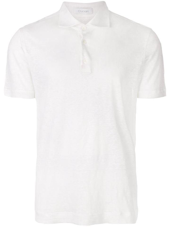 Cruciani Button Polo Shirt - White