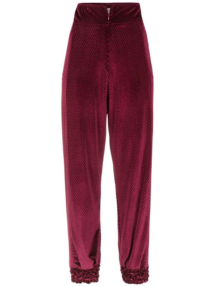Lilly Sarti Velvet Trousers - Red