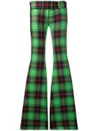 Marco De Vincenzo Checked Flared Trousers - Green