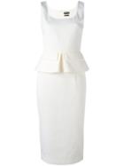 Tom Ford Fitted Dress, Women's, Size: 42, White, Cotton/spandex/elastane/viscose/spandex/elastane