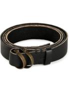 Cedric Jacquemyn D-ring Buckle Belt, Men's, Black, Buffalo Leather