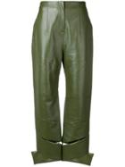 Matériel Faux Leather Trousers - Green