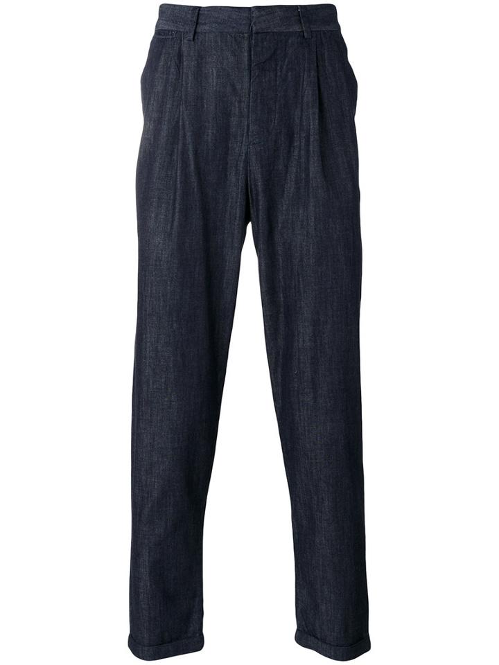 Denim Tapered Trousers - Men - Cotton - 52, Blue, Cotton, Emporio Armani
