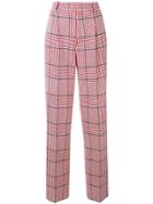 Gucci Straight-leg Check Trousers - Red