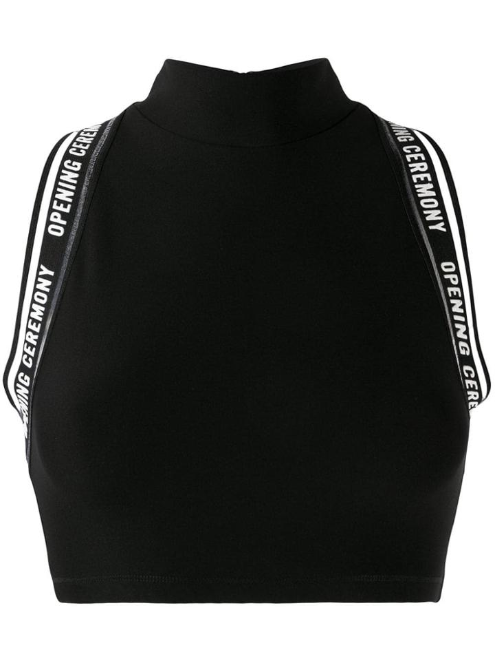 Opening Ceremony Fitted Crop Top - Black