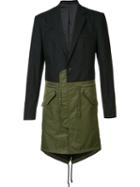 D-gnak Colour Block Single Breasted Coat