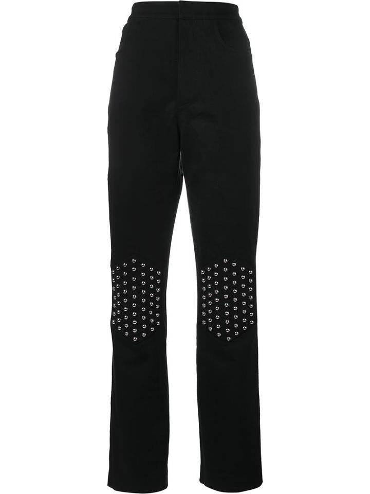 J.w.anderson Rounded Stud Knee Jeans, Women's, Size: 6, Black, Cotton/polyamide/polyurethane