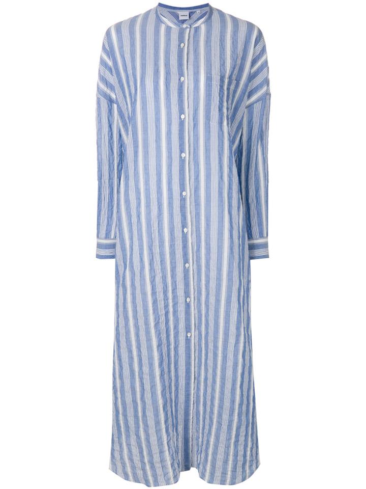 Aspesi Mandarin Collar Shirt Dress - Blue