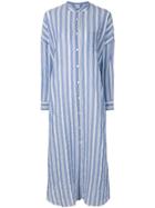 Aspesi Mandarin Collar Shirt Dress - Blue