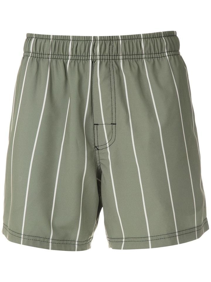 Osklen Striped Shorts - Green
