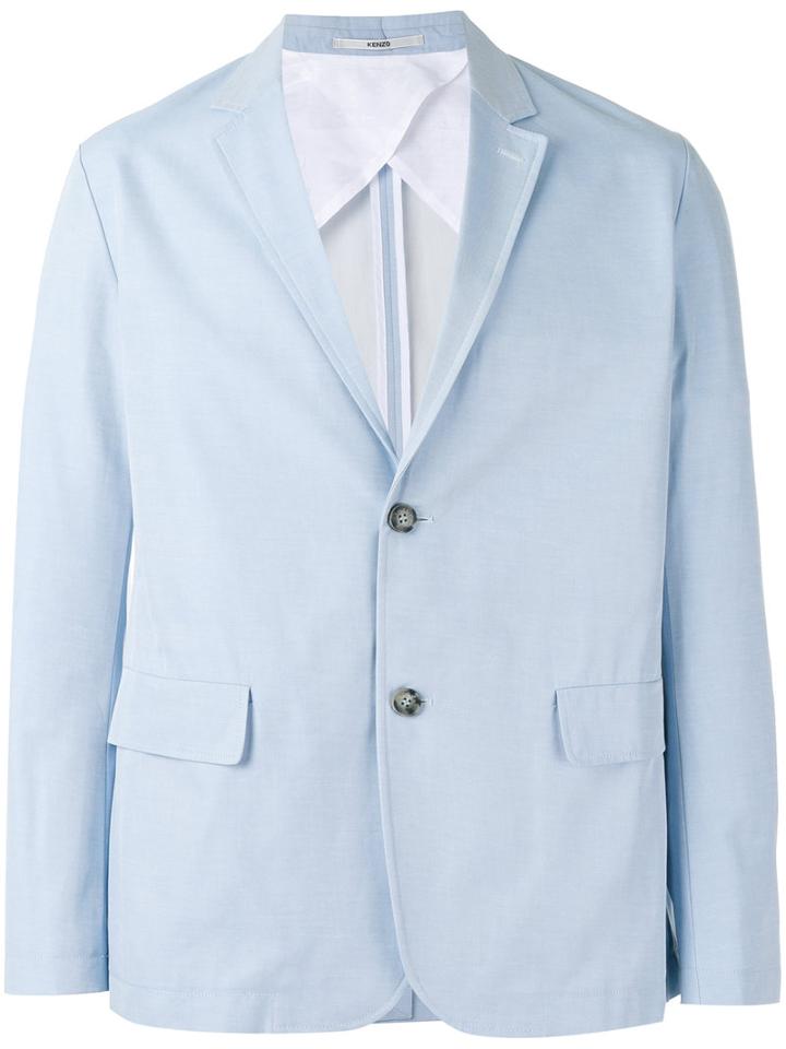 Kenzo Two Button Blazer, Men's, Size: 48, Blue, Cotton/acetate