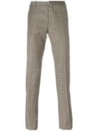 Paul Smith Check Slim Fit Trousers - Brown