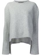Ellery Lateral Slits Pullover, Women's, Size: Small, Grey, Merino