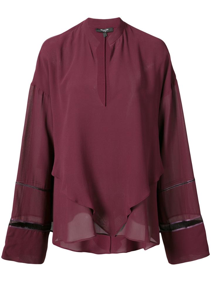 Derek Lam V-neck Blouse - Red