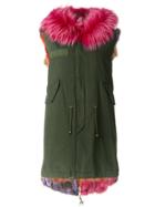 Mr & Mrs Italy Trimmed Hood Sleeveless Parka - Green