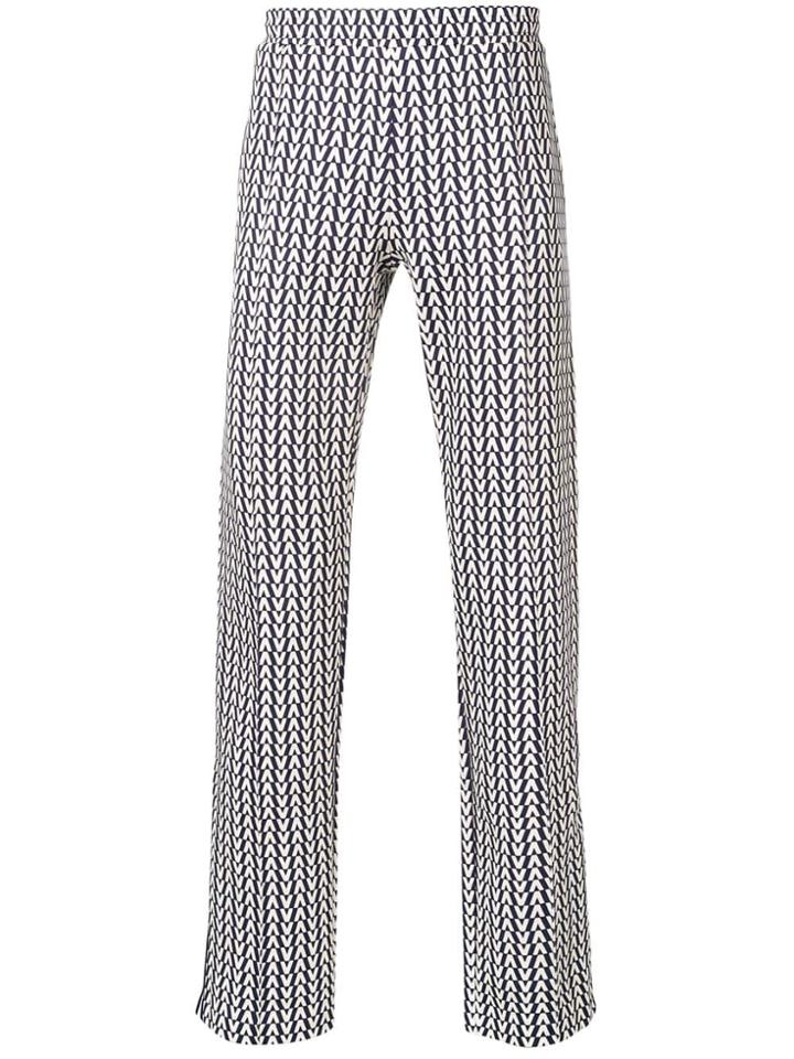 Valentino Optical V Trousers - Blue