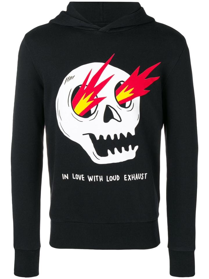 Hydrogen Graphic Printed Hoodie - Black
