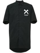 11 By Boris Bidjan Saberi - Cross Patch Shirt - Men - Cotton - M, Black, Cotton