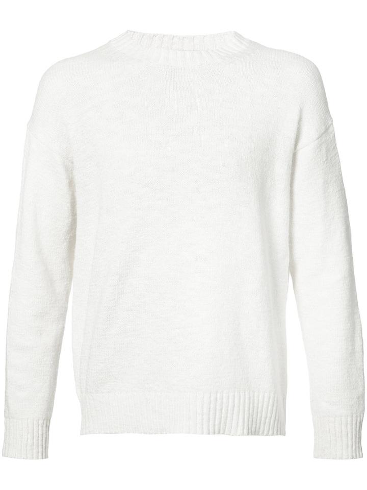 Tomorrowland - Crewneck Sweater - Men - Cotton/polyurethane - M, White, Cotton/polyurethane