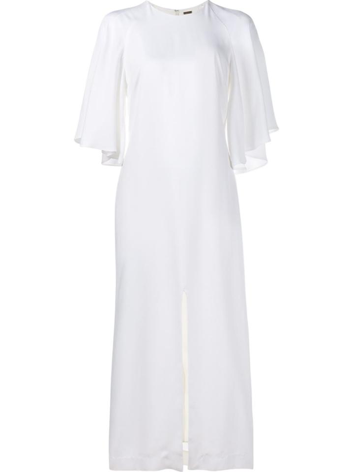Adam Lippes Flounce Sleeve Midi Dress - White