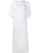 Adam Lippes Flounce Sleeve Midi Dress - White