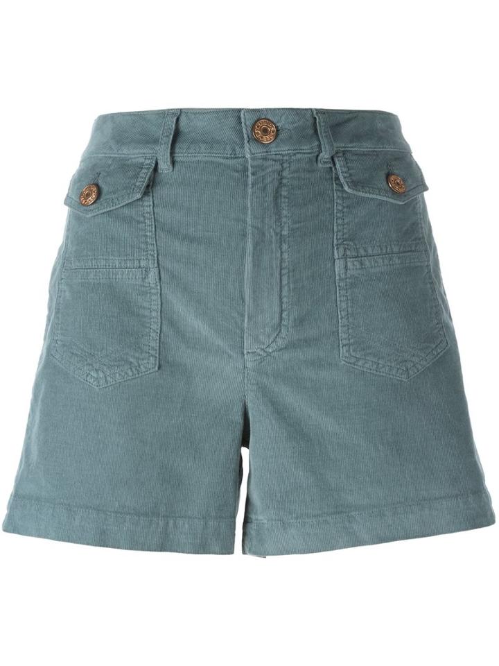 See By Chloé Pocketed Corduroy Effect Shorts