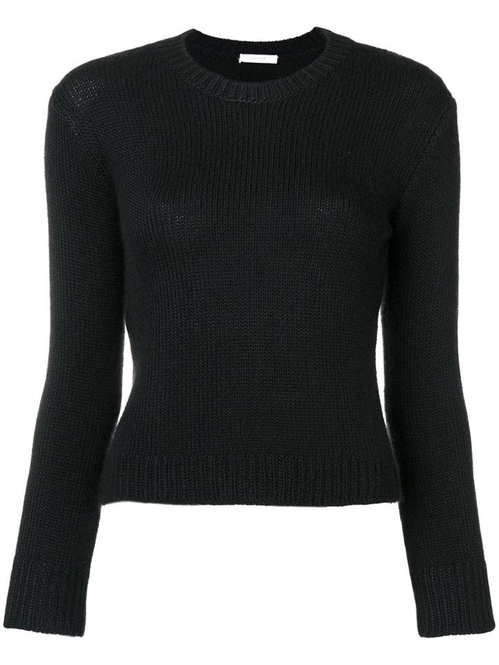The Row Cashmere Crew Neck Sweater - Black
