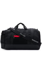 Moncler Logo Embossed Holdall - Black