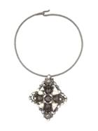 Chanel Vintage Embellished Pendant Choker Necklace, Women's, Metallic