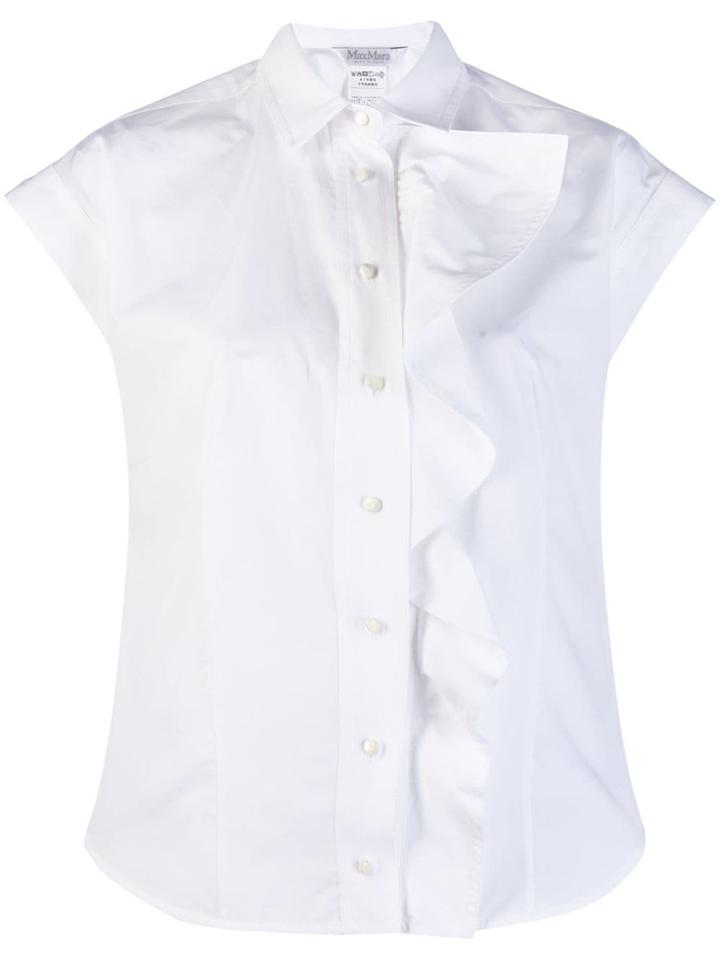 Max Mara Ruffled Placket Shirt - White