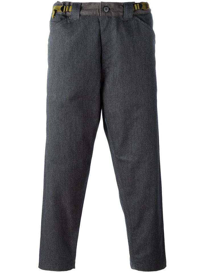 Ganryu Comme Des Garcons Loose Fit Jeans, Men's, Size: 50, Grey, Cotton/polyester