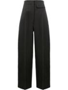Céline Flared Trousers, Women's, Size: 40, Black, Silk/cotton/viscose