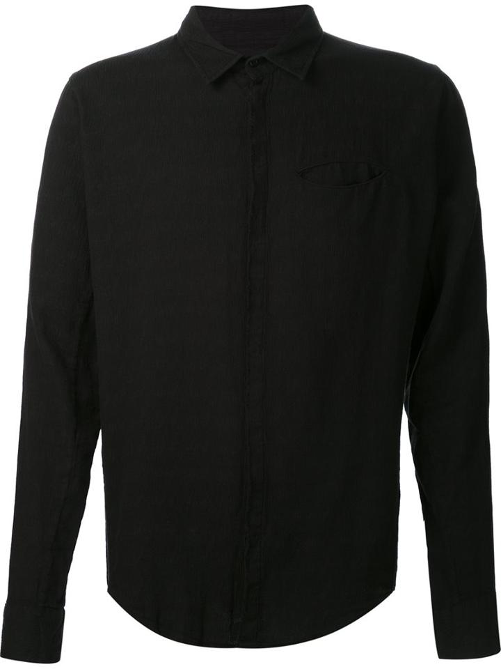 Thom Krom Classic Button Down Shirt, Men's, Size: Small, Black, Cotton