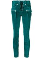 Unravel Project Lace-up Skinny Trousers - Green