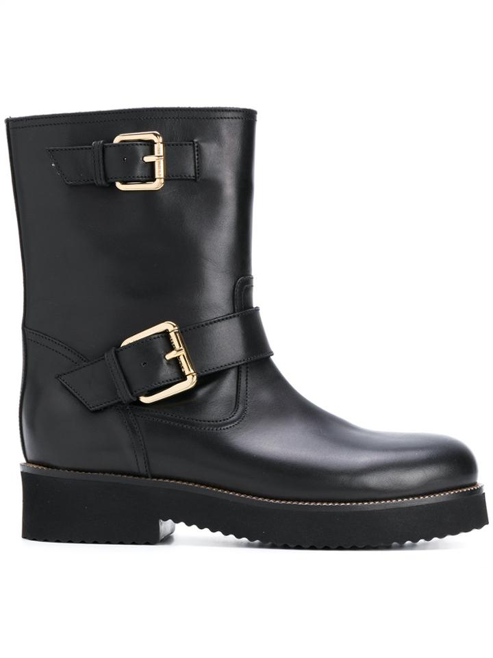 L'autre Chose Elasticated Side Boots - Black