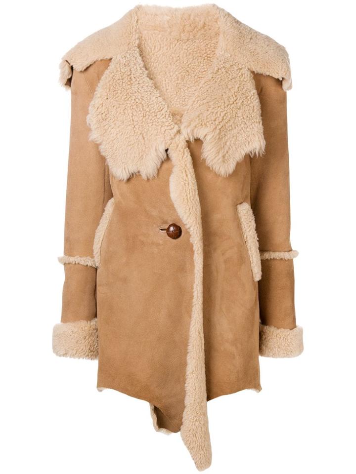 Sylvie Schimmel Shearling Lined Coat - Brown